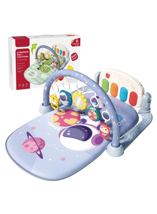 أل أيه بريشوس بساط لعب للأطفال، بساط أنشطة ممتع على شكل بيانو لوقت الاستلقاء على البطن مع 5 ألعاب حسية للأطفال الرضع، موسيقى وأضواء، هدايا للأولاد والبنات حديثي الولادة من عمر 0 ​​إلى 3 و6 و9 و12 شهرًا - Image 1